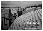 Ostseebad Zingst - Impressionen in Schwarz-Weiß (Wandkalender 2024 DIN A2 quer), CALVENDO Monatskalender