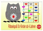 Rätselspaß für Kinder ab 4 Jahren (Wandkalender 2024 DIN A4 quer), CALVENDO Monatskalender