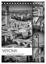 VERONA Monochrome Ansichten (Tischkalender 2024 DIN A5 hoch), CALVENDO Monatskalender