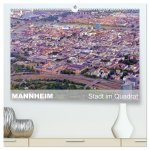 Mannheim - Stadt im Quadrat (hochwertiger Premium Wandkalender 2024 DIN A2 quer), Kunstdruck in Hochglanz
