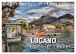 Lugano - Perle im Tessin (Tischkalender 2024 DIN A5 quer), CALVENDO Monatskalender