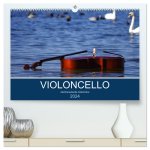 VIOLONCELLO - atemberaubende Cellomotive (hochwertiger Premium Wandkalender 2024 DIN A2 quer), Kunstdruck in Hochglanz