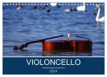 VIOLONCELLO - atemberaubende Cellomotive (Wandkalender 2024 DIN A4 quer), CALVENDO Monatskalender