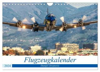 Flugzeugkalender (Wandkalender 2024 DIN A4 quer), CALVENDO Monatskalender