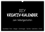 Bastelkalender: DIY Kreativ-Kalender -schwarz- (Wandkalender 2024 DIN A3 quer), CALVENDO Monatskalender
