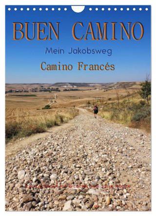 Buen Camino - Mein Jakobsweg - Camino Francés (Wandkalender 2024 DIN A4 hoch), CALVENDO Monatskalender