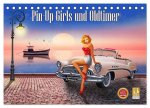 Pin-Up Girls und Oldtimer by Mausopardia (Tischkalender 2024 DIN A5 quer), CALVENDO Monatskalender