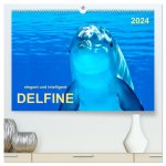 Delfine - elegant und intelligent (hochwertiger Premium Wandkalender 2024 DIN A2 quer), Kunstdruck in Hochglanz