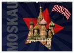 Moskau - Moscow (Wandkalender 2024 DIN A2 quer), CALVENDO Monatskalender