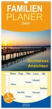 Familienplaner 2024 - Ammersee-Ansichten mit 5 Spalten (Wandkalender, 21 x 45 cm) CALVENDO