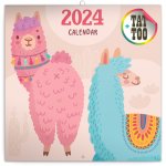 Šťastné lamy 2024 - nástěnný kalendář
