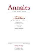 Annales. Histoire Sciences Sociales, n° 1/2023