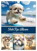 Shih Tzu Alarm. Glückliche Wuschelköpfe (Wandkalender 2024 DIN A4 hoch), CALVENDO Monatskalender