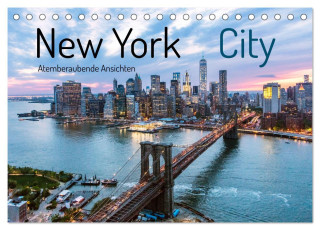 New York City - Atemberaubende Ansichten (Tischkalender 2024 DIN A5 quer), CALVENDO Monatskalender