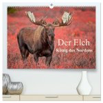 Der Elch - König des Nordens (hochwertiger Premium Wandkalender 2024 DIN A2 quer), Kunstdruck in Hochglanz