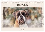 Boxer Photo&Kunst (Tischkalender 2024 DIN A5 quer), CALVENDO Monatskalender