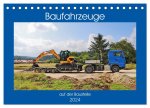 Baufahrzeuge auf der Baustelle (Tischkalender 2024 DIN A5 quer), CALVENDO Monatskalender