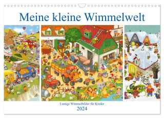 Meine kleine Wimmelwelt (Wandkalender 2024 DIN A3 quer), CALVENDO Monatskalender