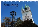 Straubing, liebenswerte Stadt im Gäuboden (Wandkalender 2024 DIN A3 quer), CALVENDO Monatskalender