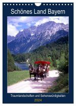 Schönes Land Bayern (Wandkalender 2024 DIN A4 hoch), CALVENDO Monatskalender