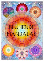 Blühende Mandalas (Tischkalender 2024 DIN A5 hoch), CALVENDO Monatskalender