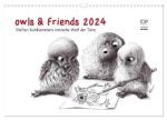 owls & friends 2024 (Wandkalender 2024 DIN A3 quer), CALVENDO Monatskalender