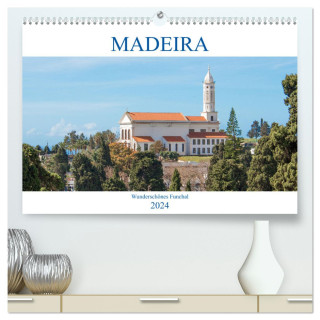 Madeira - Wunderschönes Funchal (hochwertiger Premium Wandkalender 2024 DIN A2 quer), Kunstdruck in Hochglanz