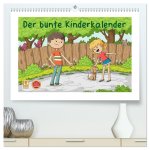 Der bunte Kinderkalender (hochwertiger Premium Wandkalender 2024 DIN A2 quer), Kunstdruck in Hochglanz