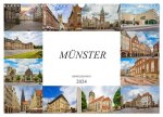 Münster Impressionen (Wandkalender 2024 DIN A3 quer), CALVENDO Monatskalender