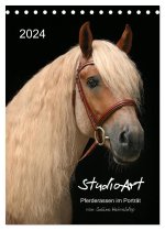 StudioArt Pferderassen im Porträt (Tischkalender 2024 DIN A5 hoch), CALVENDO Monatskalender