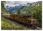 Rhätische Bahn 2024 (Tischkalender 2024 DIN A5 quer), CALVENDO Monatskalender