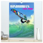 Windsurfen - Fun pur (hochwertiger Premium Wandkalender 2024 DIN A2 hoch), Kunstdruck in Hochglanz