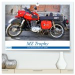 MZ Trophy - Eine Kultmaschine der DDR (hochwertiger Premium Wandkalender 2024 DIN A2 quer), Kunstdruck in Hochglanz