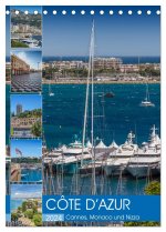 CÔTE D'AZUR Cannes, Monaco und Nizza (Tischkalender 2024 DIN A5 hoch), CALVENDO Monatskalender