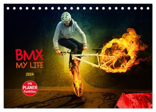 BMX My Life (Tischkalender 2024 DIN A5 quer), CALVENDO Monatskalender