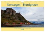 Norwegen - Hurtigruten (Wandkalender 2024 DIN A4 quer), CALVENDO Monatskalender