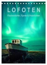 Lofoten: Fischerdörfer, Fjorde & Polarlichter (Tischkalender 2024 DIN A5 hoch), CALVENDO Monatskalender