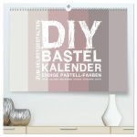 DIY Bastel-Kalender -Erdige Pastell Farben- Zum Selbstgestalten (hochwertiger Premium Wandkalender 2024 DIN A2 quer), Kunstdruck in Hochglanz