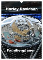 Harley Davidson Familienplaner (Wandkalender 2024 DIN A3 hoch), CALVENDO Monatskalender