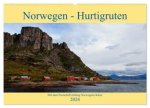 Norwegen - Hurtigruten (Wandkalender 2024 DIN A2 quer), CALVENDO Monatskalender