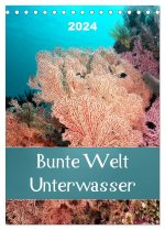 Bunte Welt Unterwasser (Tischkalender 2024 DIN A5 hoch), CALVENDO Monatskalender
