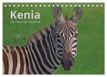 Kenia - Die Tiere der Savanne (Tischkalender 2024 DIN A5 quer), CALVENDO Monatskalender