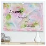 Aquarelle - farbenfroh und fantasievoll (hochwertiger Premium Wandkalender 2024 DIN A2 quer), Kunstdruck in Hochglanz