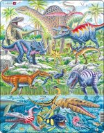 Układanka Dinozaury, które latają, biegają i nurkują 70 elementów
