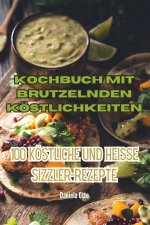 Kochbuch mit brutzelnden Köstlichkeiten