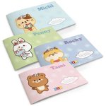 PACK 4 LIBRETAS PAUTA SOMBREADA 8MM (4 MODELOS SURTIDOS)