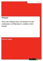 Does the Hamas have an interest in the endurance of Palestine?s conflict with Israel?