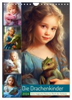 Die Drachenkinder. Eine magische Reise ins Reich der Fantasie (Wandkalender 2024 DIN A4 hoch), CALVENDO Monatskalender