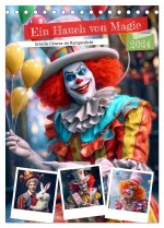 Ein Hauch von Magie - Schrille Clowns im Rampenlicht (Tischkalender 2024 DIN A5 hoch), CALVENDO Monatskalender