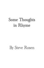 Some Thoughts in Rhyme